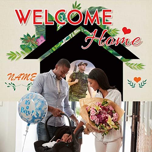 Custom Welcome Home Banner Decoration,Welcome Back Home Yard Sign for Outdoor Decor, Military Homecoming Deployment Returning Party Supplies(6x9ft) - Image 5