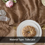 12 Pack Coffee Brown Cheesecloth Table Runners, 120 Inch 10Ft Gauze Table Runner for Wedding Birthday Party Baby Shower Home Decorations - Image 4