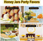 GIVAMEIHF Mini Honey jars-1.5oz,48 pcs Hexagon honey jars with dipper,gold cover,bee pendant,Gold Gift Bags,rope,Thank-You Tags,Glass Honey jars with lids,Baby Shower,Wedding Favors,Party Favors - Image 3