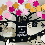 Cherry Blossom Wedding Guest Book Alternative Wooden Tree Drop Box Frame - Image 3