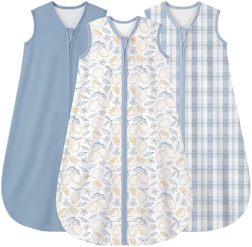 Yoofoss Baby Sleep Sack 0-6 Month 0.5TOG 100% Organic Cotton 2-Way Zipper by YOOFOSS
