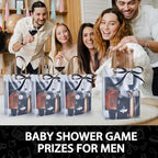 Baby Shower Prizes for Men 8 Set with 8oz Stainless Steel Hip Flask Bottle Opener Manicure Kit Bath Sponge Sunglasses Gift Bag Baby Shower Game Prizes for Winner Bachelor Party (Black, 8 Sets) - Image 6