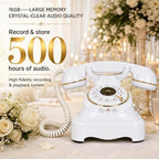 Audio Guest Book Wedding Phone, Retro Audio Phone Guestbook with Clear Voice Recording for Wedding Reception, Bridal Shower, Birthday, Baby Shower, Anniversary, Engagement - Image 2