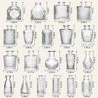 Arme Glass Bud Vase Set of 32 Pcs，Small Glass Vases for Flowers，Clear Bud Vases in Bulk，Vintage Vases for Centerpieces，Small Glass Bud Vase for Rustic Wedding Decorations，Home Table Flower Décor - Image 3