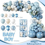 Baby Boy Shower Decorations, All-in-One Set with Boy Baby Shower Plates and Napkins, Balloon Arch, Cake Topper, Balloon Box, Banner, Tablecloth, Baby Shower Decorations Boy Serves 20 - Image 7