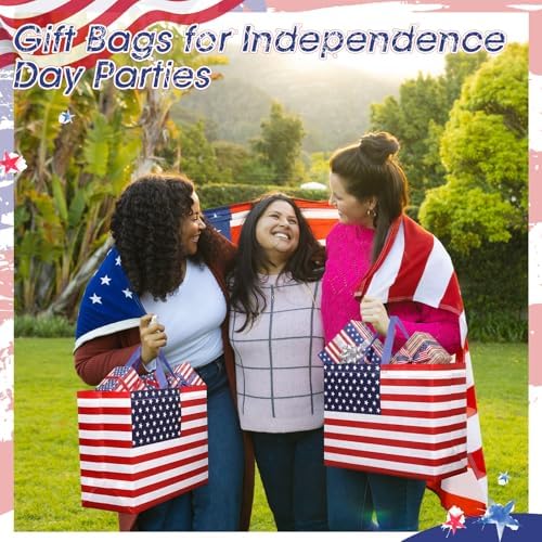 Landhoow Gift Bags Large Party Favors Reusable Tote Non Woven Candy Totes for Birthday Party Supplies(16.6" x 13" x 7.1") - Image 3