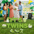 15Pcs Two Peas in a Pod It's Twins Yard Signs with Stakes, Sweet Pea Baby Shower Lawn Decorations, Green Welcome Home Twin Baby Boy Girl Outdoor Sign for Gender Reveal Party Supplies Photo Props - Image 5