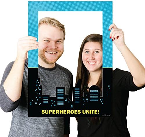 Big Dot of Happiness Bam Superhero - Birthday Party or Baby Shower Selfie Photo Booth Picture Frame and Props - Printed on Sturdy Material - Image 4