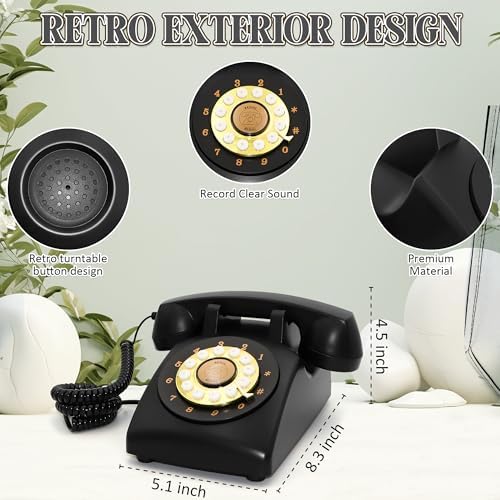 Audio Guest Book Wedding Phone, Retro Audio Phone Guestbook with Clear Voice Recording for Wedding Reception, Bridal Shower, Birthday, Baby Shower, Anniversary, Engagement - Image 3