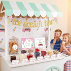 Meanplan 79 Pcs Ice Cream Bar Party Decoration Kit Table Supply, Pastel - Image 6