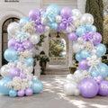 Purple Blue Balloons Double Stuffed Pearl Pastel Purple White Balloon Arch Kit With Long Balloons for Gender Reveal Baby Shower Birthday Wedding Bridal Party Decorations by Corvani