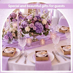 12 Pcs Wedding Favors for Guests Small Ceramic Bowls, Flower, Purple - Image 5