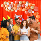 10 x 7 Feet Orange A Backdrop Curtain for Partie, Background Curtains for Photoshoot, Birthday, Wedding, Halloween, Thanksgiving, Christmas Day, New Year Party Decorations 5Ft x 7Ft, 2 Panels - Image 5