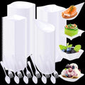 Tessco for you 800 Pcs Mini Appetizer Plates Classic Style White by Tessco