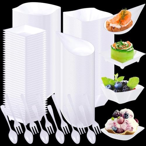 Tessco for you 800 Pcs Mini Appetizer Plates Classic Style White by Tessco