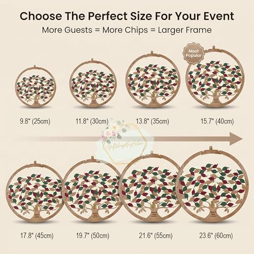 Wedding Guest Book Alternative Tree with Leaves, Personalized Drop Box - Image 6