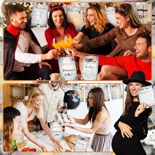 Funnymoom 426 Pcs Halloween Baby Shower Games Set, 8 Party Activities - Image 5
