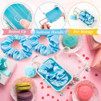 LemonRoad 60 Pcs Mini Empty Suitcase Box with Plush Keychain, Blue - Image 3