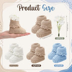 Wesiti 6 Pairs Baby Shower Booties Centerpiece, Blue, Khaki, White - Image 3