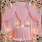 40x10FT Backdrop Curtains with Rod Pockets - Wrinkle Free Photo Stage Backdrop 8 Panels Curtains Drapes for Photography Wedding Party Baby Shower Decorations (Pink) - Image 4