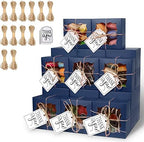 KPOSIYA 120pcs Small Cookie Boxes with Window, 4x4x2.5 Blue Bakery Box by KPOSIYA