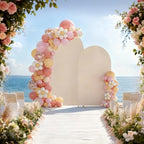 SuuWoee Wedding Arch Backdrop Stand Set of 2 With Beige Cover (7.2FT+6FT) - Image 3