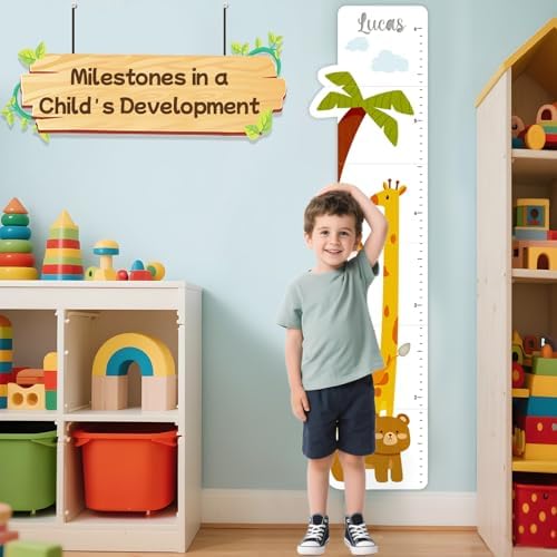Personalized Wooden Animals Growth Chart Height Ruler,Custom Name Baby Height Growth Chart Wall Toddler Boys Girls,Nursery Wall Decor Baby Room,Child Height Wall Chart - Image 7
