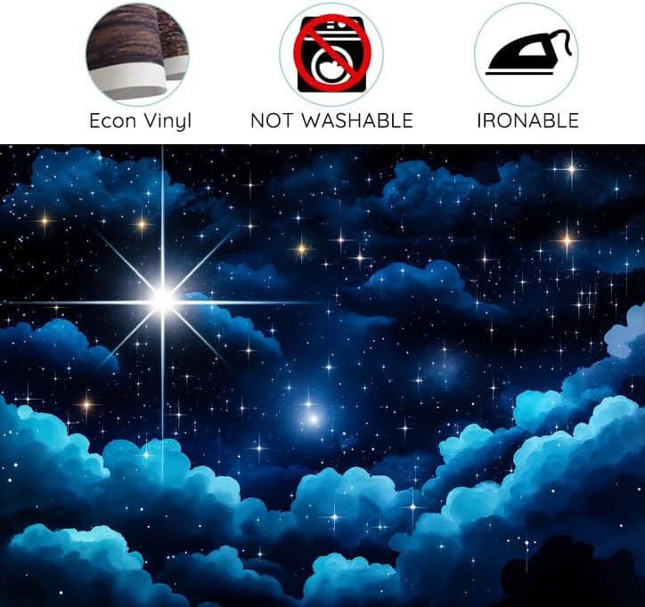 8 x 6 ft Star Night Backdrop Galaxy Starry Sky Stars Nativity Scene Star of Bethlehem Jesus Birth Background Kids Birthday Party Religious Christian Church Banner Newborn Baby Decorations Photo Props - Image 7