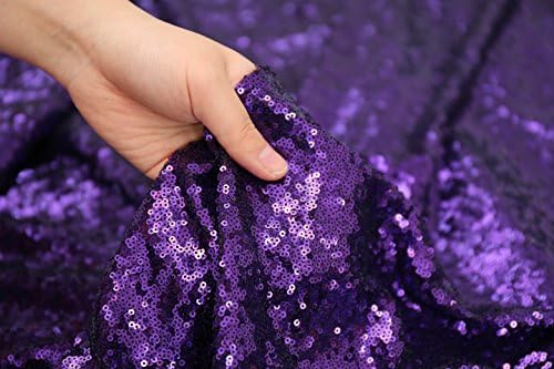 Poise3EHome Purple Sequin Backdrop Curtain,4 Panels 2FTx8FT Glitter Background for Halloween Party Birthday Wedding Christmas Thanksgiving Holiday Festival Decor - Image 6