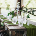 20 Pack Cheesecloth Table Runner 17 x 108 Inch, Olive Green - Image 6