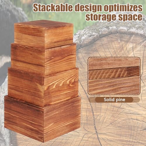 6 Pack Buffet Risers and Stands, Wood Risers for Buffet Table, Party Decor - Image 7