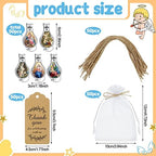 Karenhi 50 Set Baptism Party Favors for Guests Angel Keychain with Nail Clipper and Bottle Opener Baptism Favors Souvenirs Gifts with Thank You Tag Organza Bags for Baby Shower Birthday Party - Image 2