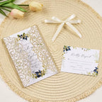 25pcs Glitter Wedding Invitations with Envelopes and RSVP Cards - Image 3