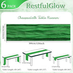 6 Pack Green Cheesecloth Table Runner 10Ft 23 x 120 Inch - Image 2