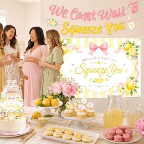 ZestZing Lemon Bow We Can't Wait to Squeeze You Baby Shower Decorations - Image 4
