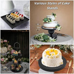 Set of 7 Black Cake Stands Metal Dessert Display Holder Table Decor - Image 3