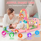 UMIKU Baby Play Mat Tummy Time Mat Gym Girl Activity Center, Pink Dinosaur - Image 4