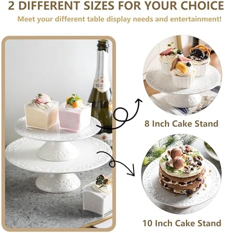 Gomakren White Wedding Cake Stand for Smaller Than 10 Inch Cakes, Vintage - Image 5