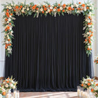 Black Tulle Backdrop Curtain for Parties Wedding,30ft x 10ft Wrinkle Free Curtain Backdrop,2 Layer Drapes for Backdrop,Polyester Back Drop for Bridal Shower Birthday Baby Shower Photography - Image 6