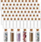 Patelai 72 Pcs Small Glass Jars with Cork Lids, Mini Bottles,40ml/1.3oz by Patelai