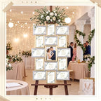 Mifoci 15 Pcs Wedding Frame for Seating Chart Board Display, Gold Silver Welcome Please Find Your Seat Sign, 6 & 7 Inch Frame Table Seating Chart Display for Baby Shower Wedding Reception Decorations - Image 6