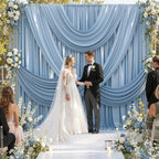 20ftx10ft Dusty Blue Sequin Backdrop Curtain for Wedding Parties - Image 3