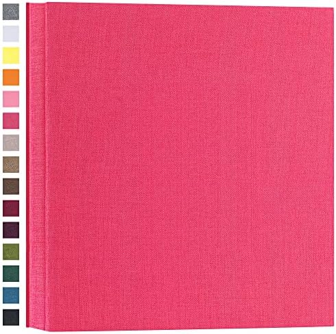 potricher Photo Album 4x6 Photos, 1000 Pockets, Linen Cover, Rose Red by potricher