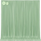 10ft x 15ft Sage Green Wrinkle Free Backdrop Curtains for Wedding Party Backdrops Curtain Drapes Fabric Decorations Photo Back Drop Cloth for Baby Shower Photography Stage Reception by Tao-GePartyDecorations
