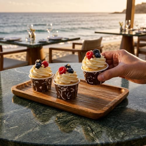 Restaurantware Panificio 1.6 Ounce Baking Cups 200 Pleated Cupcake Liners - Oven-Ready Freezable Brown And White Paper Muffin Cases Disposable Chocolate Wisp For Wedding Parties Baby Showers - Image 5