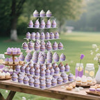 7 Tier Cupcake Stand, Square Acrylic Cupcake Tower for 160 Cupcakes - Image 3