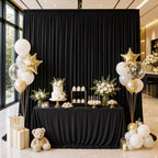 20×10 Black Curtains for Wedding Party Backdrop Decorations-4 Panel 5×10ft - Image 6