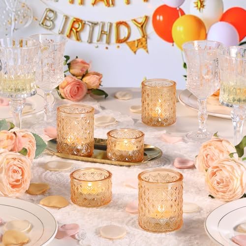 20 Pcs Gold Votive Candle Holder Glass Tea Light Candle Holders Bulk - Image 5