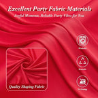 10ft x 8ft Wrinkle Free Red Backdrop Curtains for Parties, Polyester Photo Backdrop Drapes 2 Panels 5x8ft for Wedding Birthday Party Christmas Photography Background for Backdrop Stand - Image 4