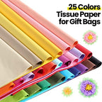 Yahenda 500 Sheets 25 Color Gift Bags Tissue Paper Bulk Art Craft Wrapping Tissue Paper for Decorative DIY Flowers Birthday Festival Gift Wrap (26 x 20 Inch) - Image 4